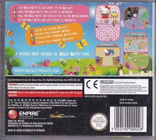 Hello Kitty Big City Dreams - Nintendo DS (A Grade) (Genbrug)